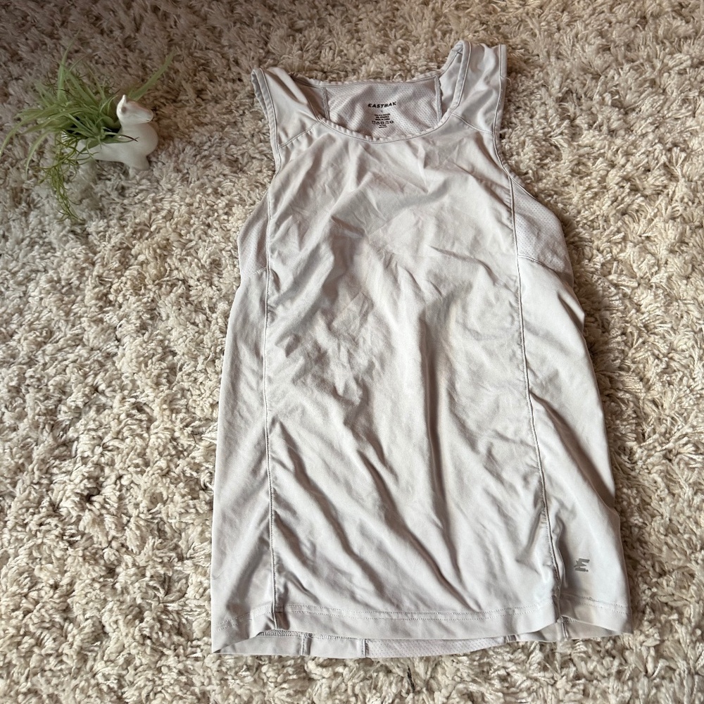 Eastbay Eastbay White women’s sporty gym workout tight endurance Athletic Tank T